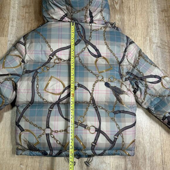 NWT Ralph Lauren Womens XXS Plaid Belting Print‎ Taffeta Down Coat Highland $345 - Picture 8 of 10